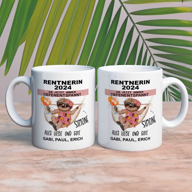 Abschiedsgeschenk zum Ruhestand Geschenkidee – Rentner Tasse personalisiert für besondere Momente - auch als Rentnerin Geschenk