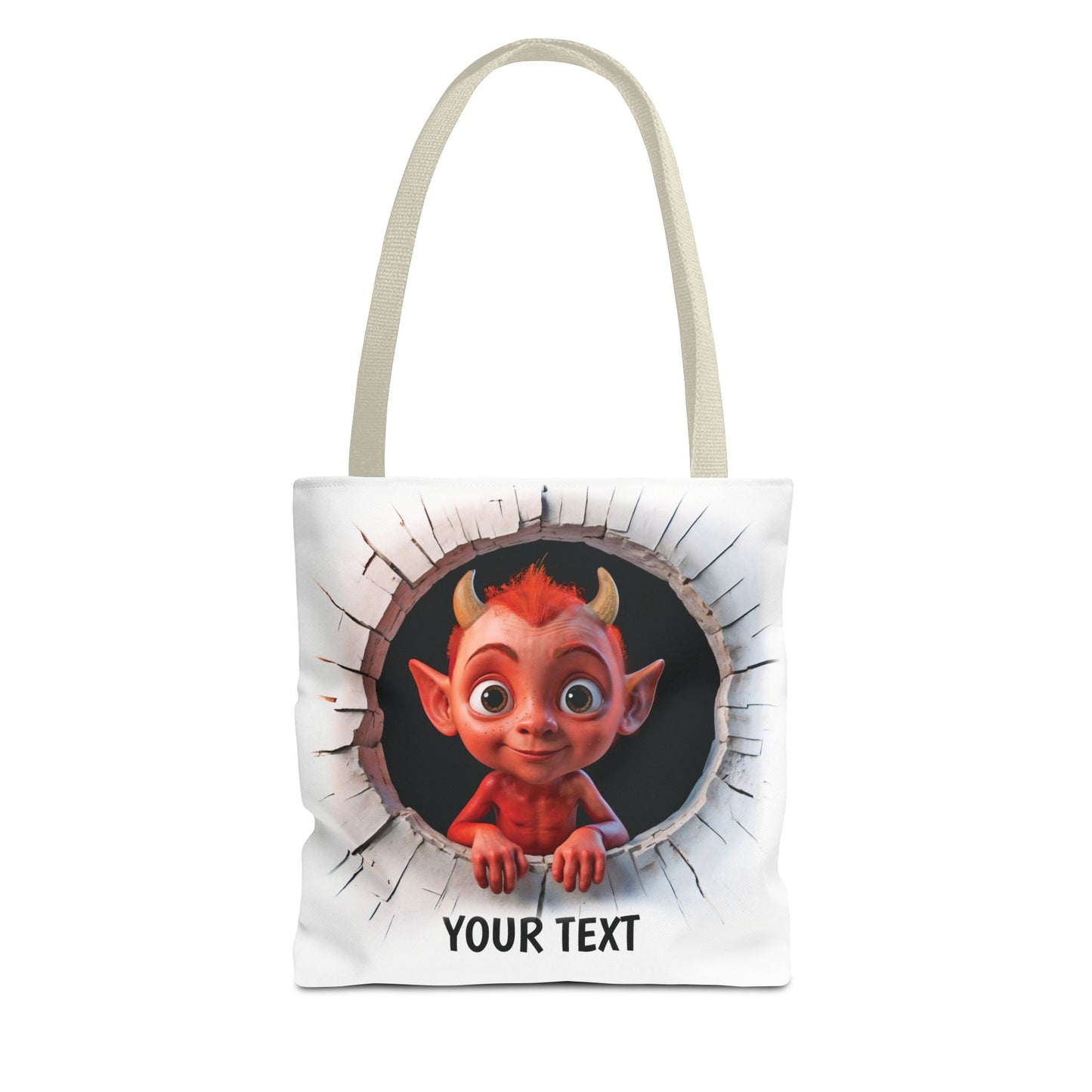 Stofftasche, personalisierte Tasche, Stoffbeutel als Geburtstags- und Weihnachtsgeschenk zu Weihnachten, Halloween, Geburtstag, Teufel