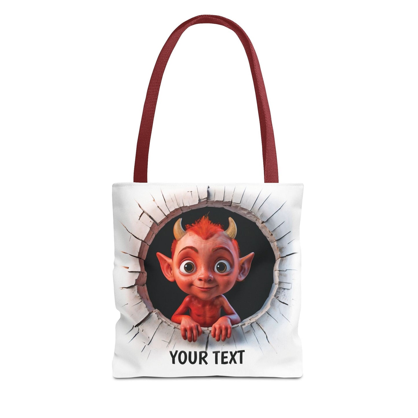 Stofftasche, personalisierte Tasche, Stoffbeutel als Geburtstags- und Weihnachtsgeschenk zu Weihnachten, Halloween, Geburtstag, Teufel