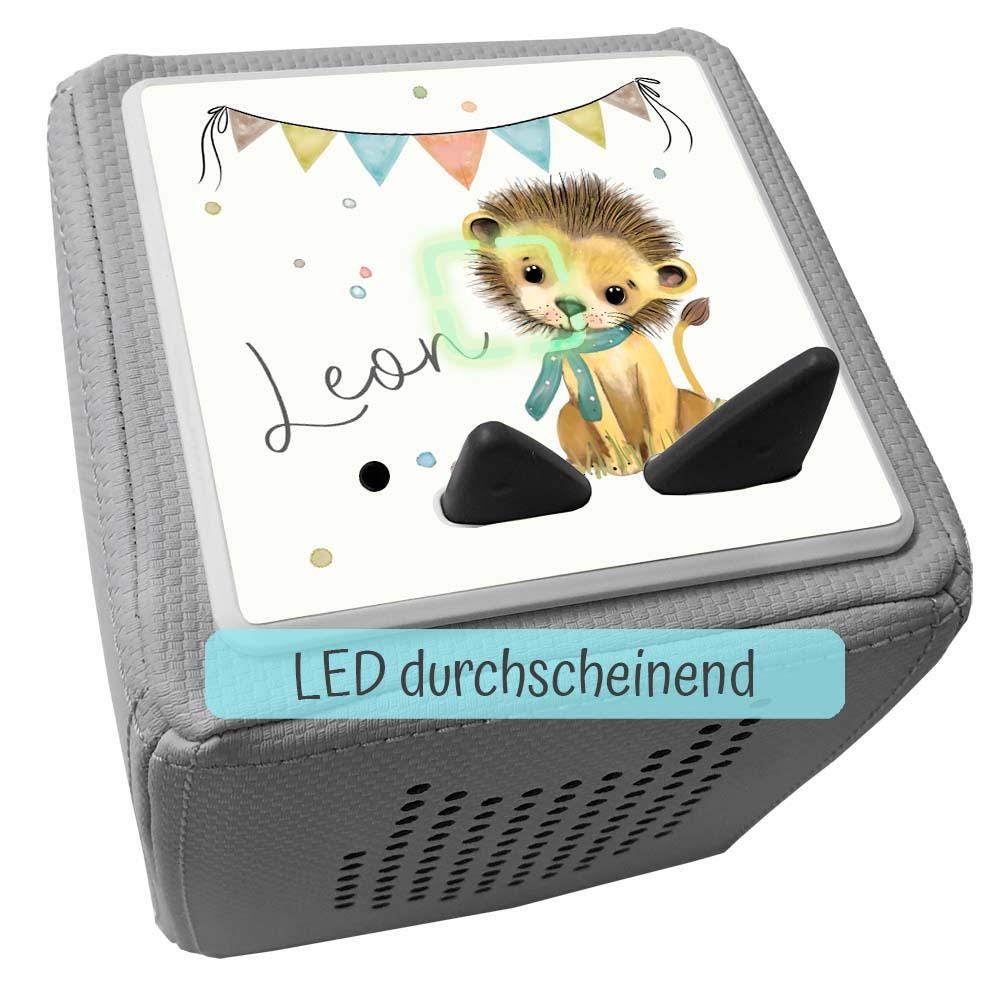 Personalisierte Schutzfolie für die Toniebox - Zubehör, Tonie Folie als Geburtstagsgeschenk, Weihnachtsgeschenk, Kindergeschenk, Löwe