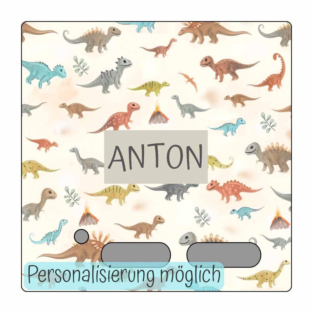 Personalisierte Schutzfolie für die Toniebox - Zubehör, Tonie Folie als Geburtstagsgeschenk, Weihnachtsgeschenk, Kindergeschenk, Dino Muster