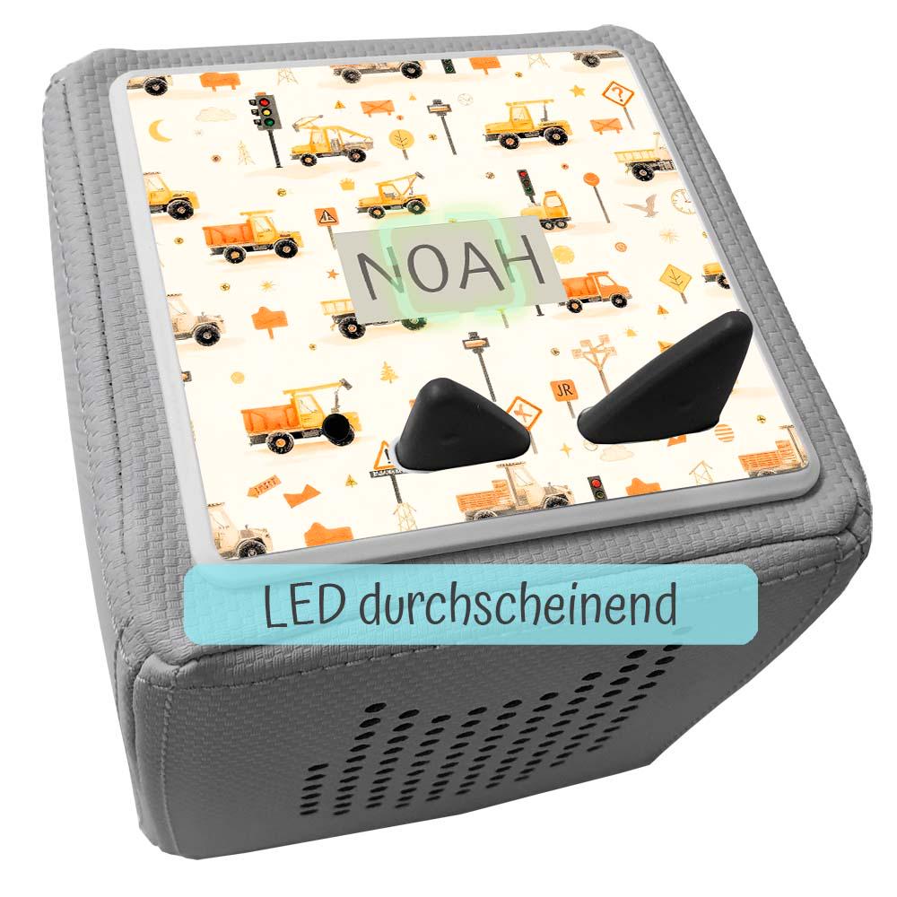 Personalisierte Schutzfolie für die Toniebox - Zubehör, Tonie Folie als Geburtstagsgeschenk, Weihnachtsgeschenk, Kindergeschenk, Fahrzeuge