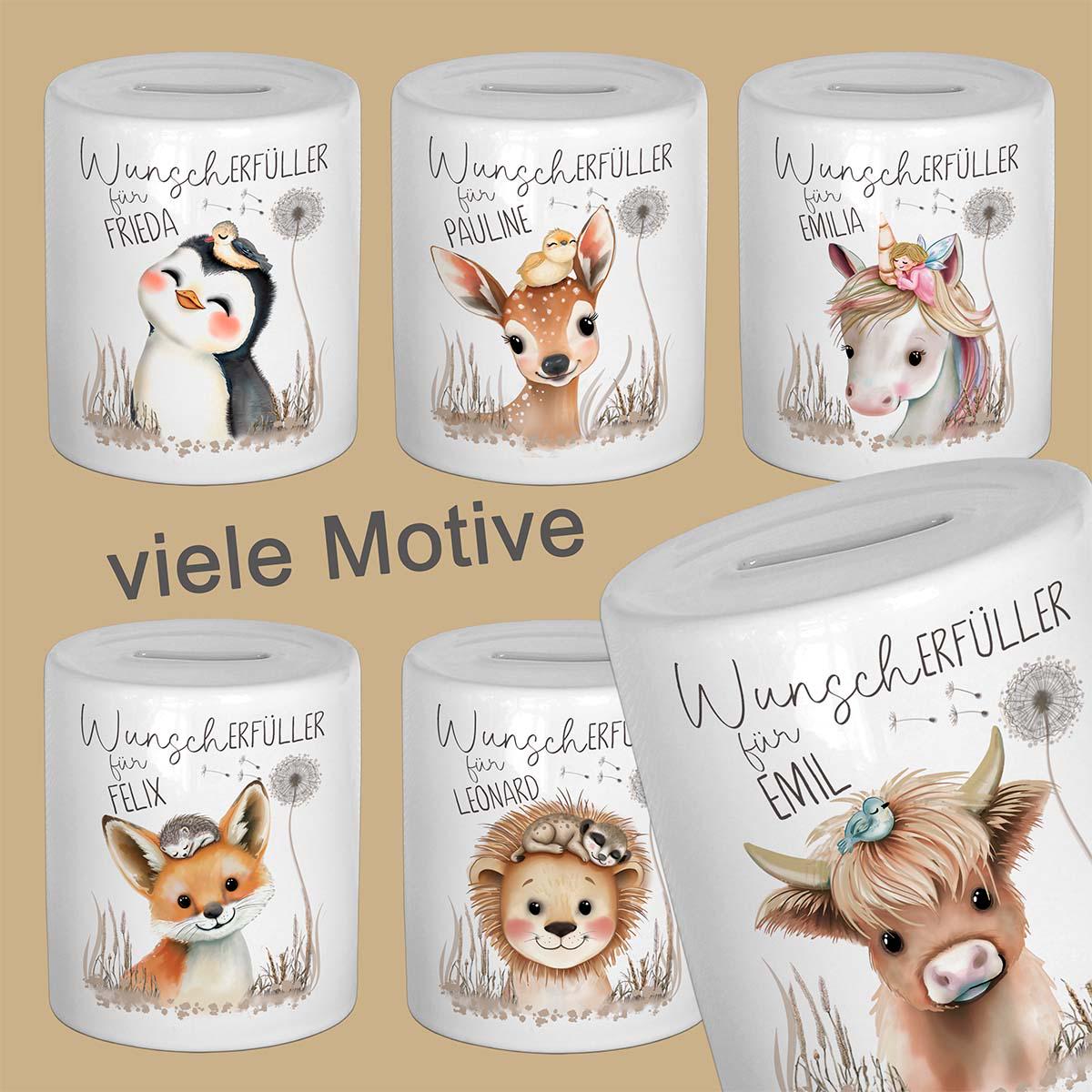 Spardose personalisiert - Geldgeschenk verpacken, Kinderspardose für Kinder zum Geburtstag, Taufe, Geburt, Weihnachten, Baby Geld Geschenk