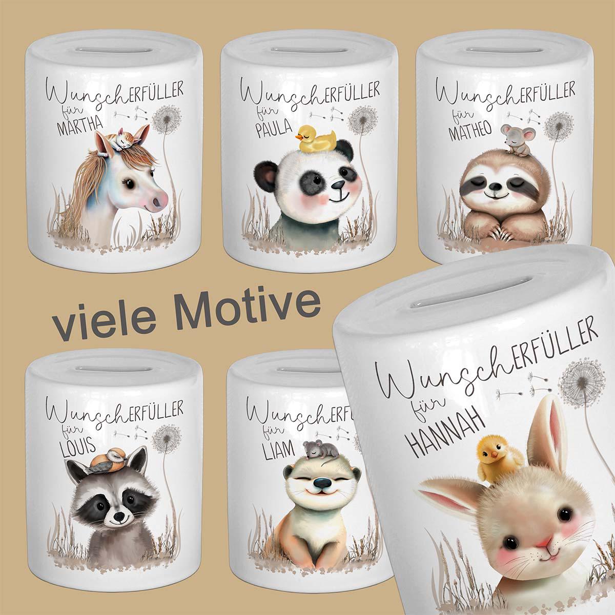 Personalisierte Spardose mit Namen, Geldgeschenk verpacken, Kinderspardose für Kinder, Geburtstag, Taufe, Geburt, Weihnachten, Geld Geschenk
