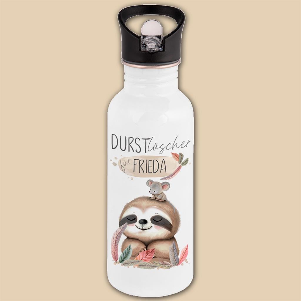 Edelstahl Trinkflasche mit Namen personalisiert, Kindergeschenke Idee für Schulanfang, Kindergarten Flasche, Einschulung, Schulkind Geschenk