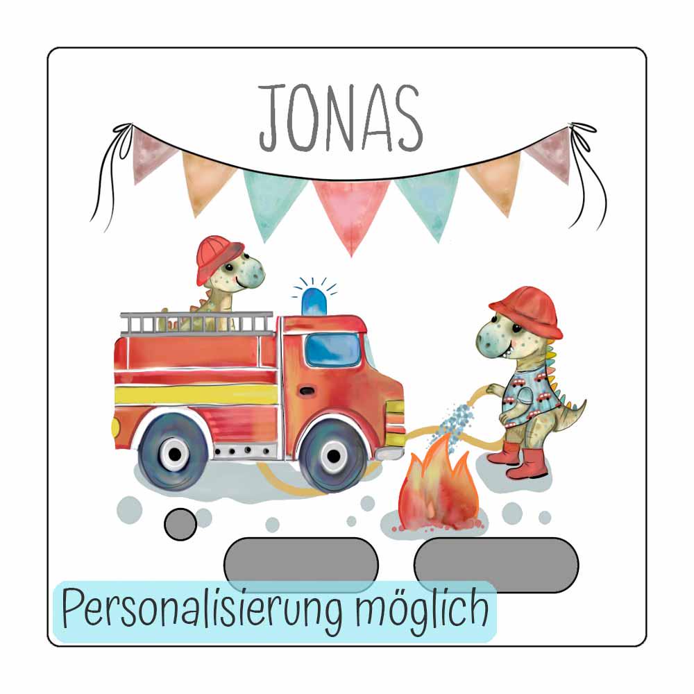 Personalisierte Schutzfolie für die Toniebox - Zubehör, Tonie Folie als Geburtstagsgeschenk, Weihnachtsgeschenk, Kindergeschenk, Feuerwehr
