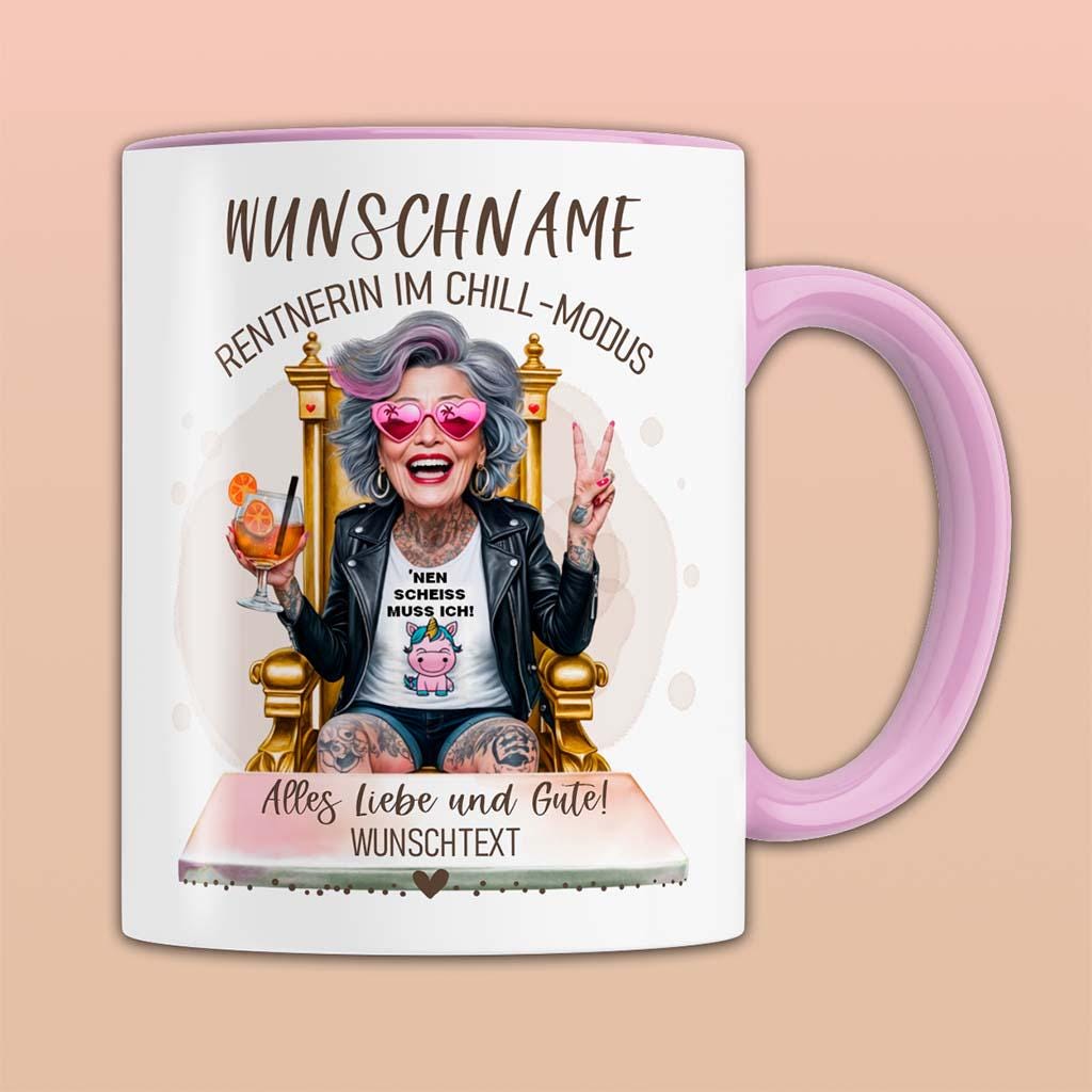 Abschiedsgeschenk Rente Tasse personalisiert - lustige Rentner Geschenkideen, Ruhestand Geschenk Frau, Abschied Kollegin Pensionierung