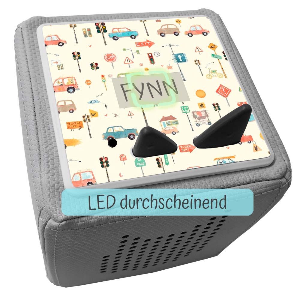 Personalisierte Toniebox Folie - Schutzfolie, Zubehör für Tonies Schutz, Kindergeschenke, Geburtstagsgeschenk, Geschenk Weihnachten, Auto
