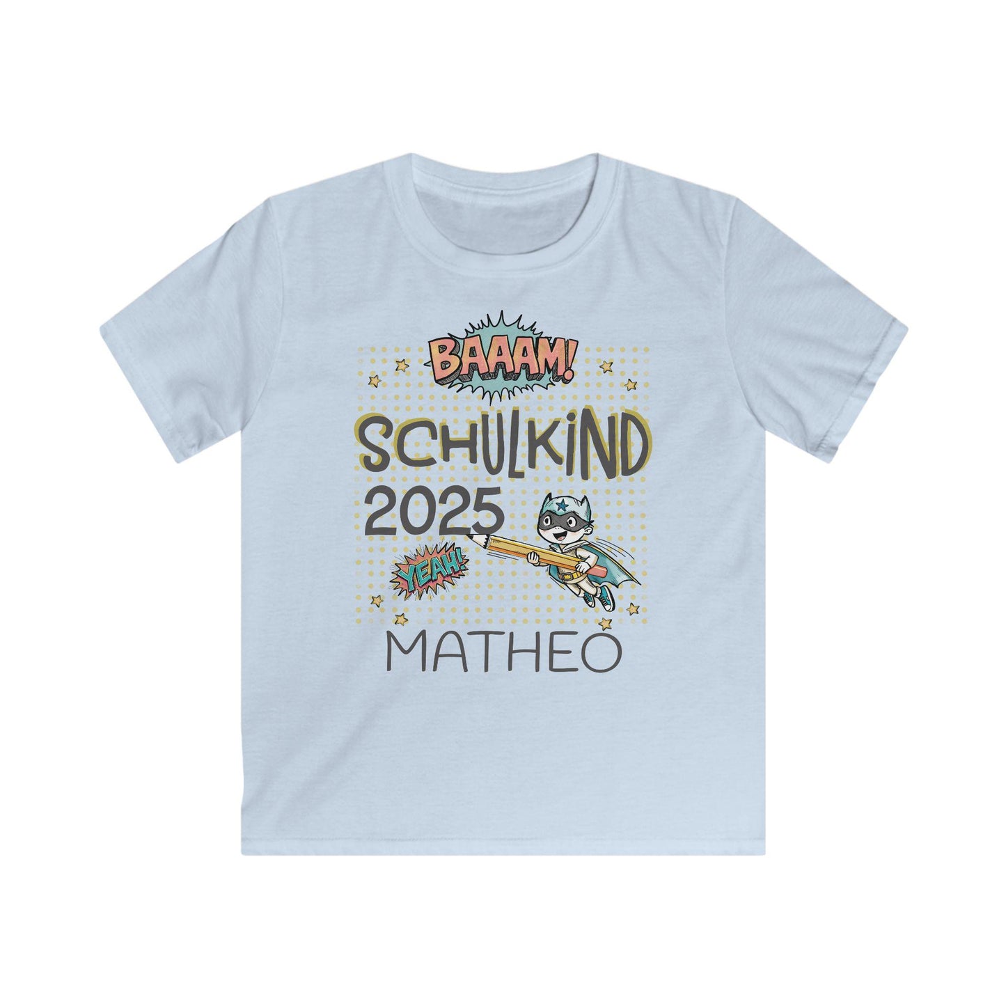 Personalisiertes Einschulungs-Shirt | Für coole Mädchen & Jungen | Stolzes Schulkind-Outfit in Baumwolle für kleine Superhelden
