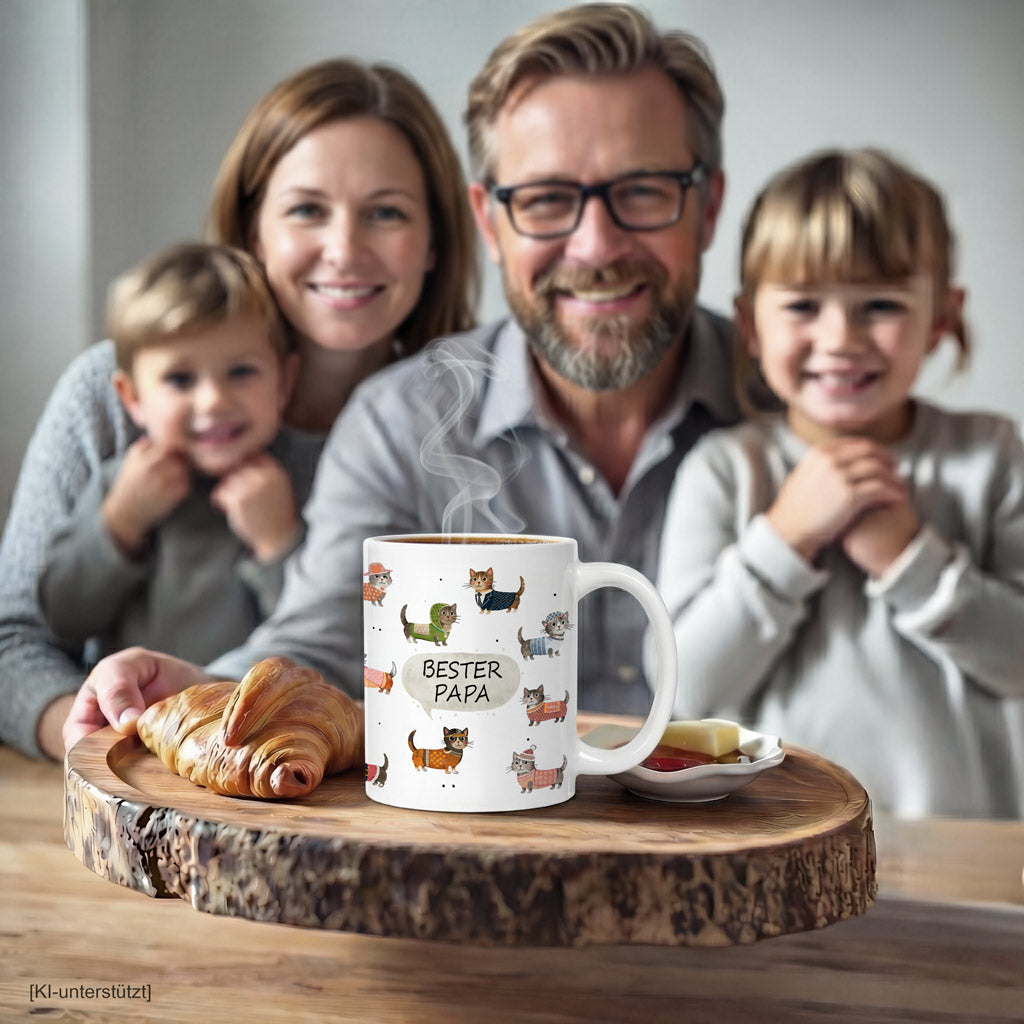 Tasse personalisiert mit Katzen & Wunschtext