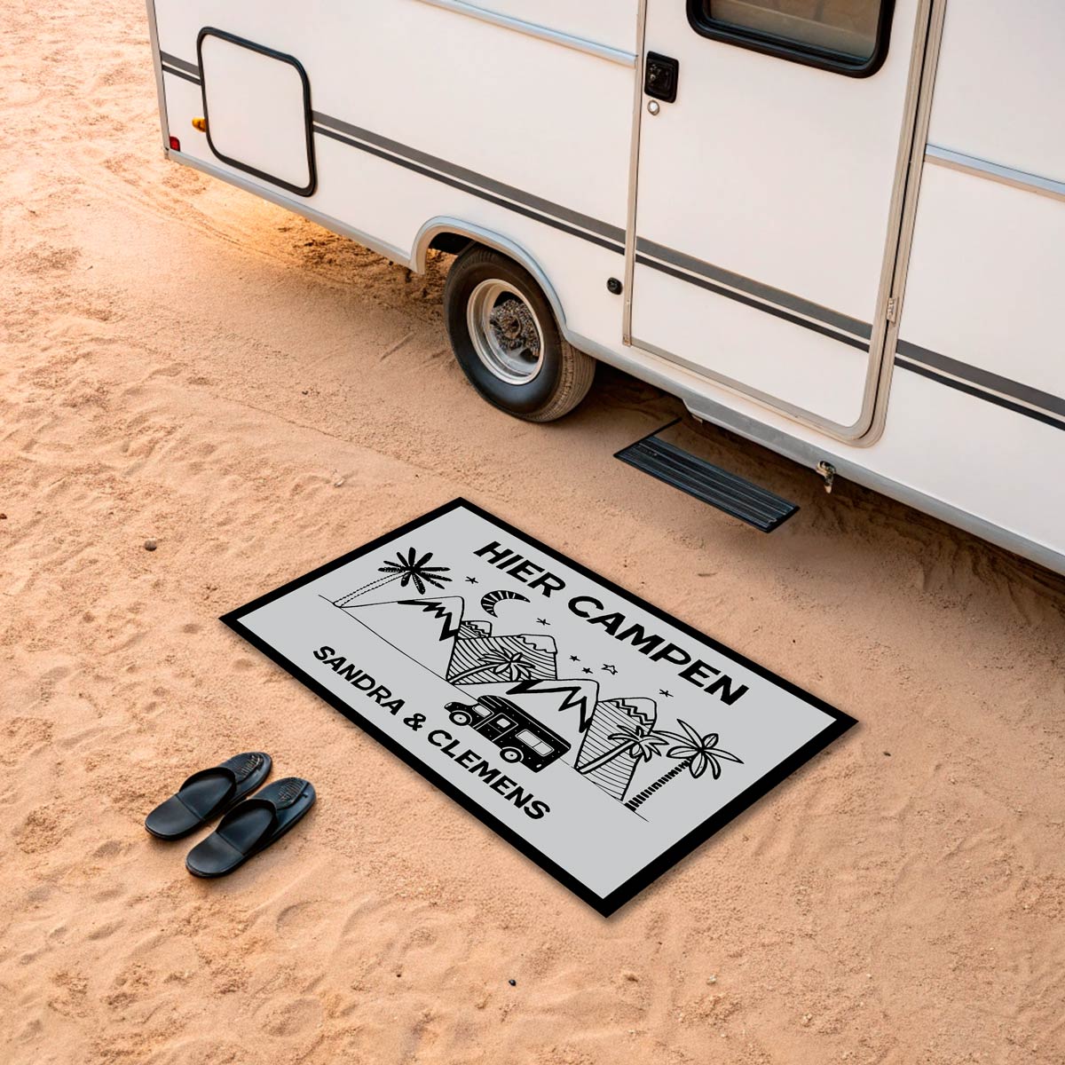 Die personalisierte Camper-Matte | Modern-Minimalistisches Design