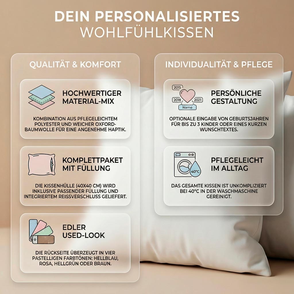 Personalisierbares Kissen "Cool Moms Club" (inkl. Füllung)