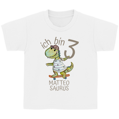 Das Dino-Abenteurer Geburtstagsshirt – Personalisiert mit Namen