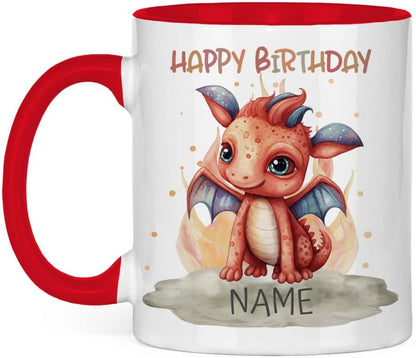 Personalisierte Kindertasse als Emaille Tasse & Keramik – Einhorn, Monster, Regenbogen – Kinder Geschenk Einschulung, Geburtstag Weihnachten