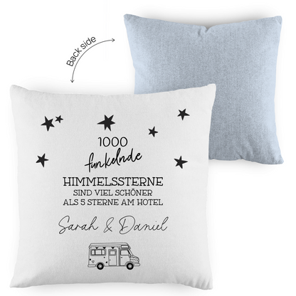 Das personalisierte "Rollendes Zuhause" Kissen