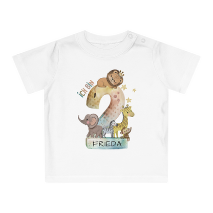 Das personalisierte Safari Geburtstags-Shirt | 100% Baumwolle