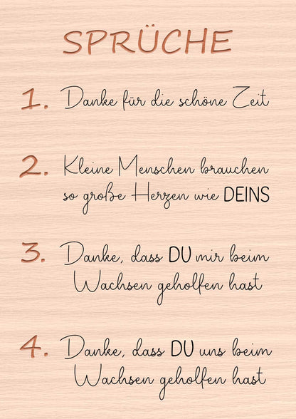 Abschiedsgeschenk Erzieherin graviert - Buchenholz Frühstücksbrett