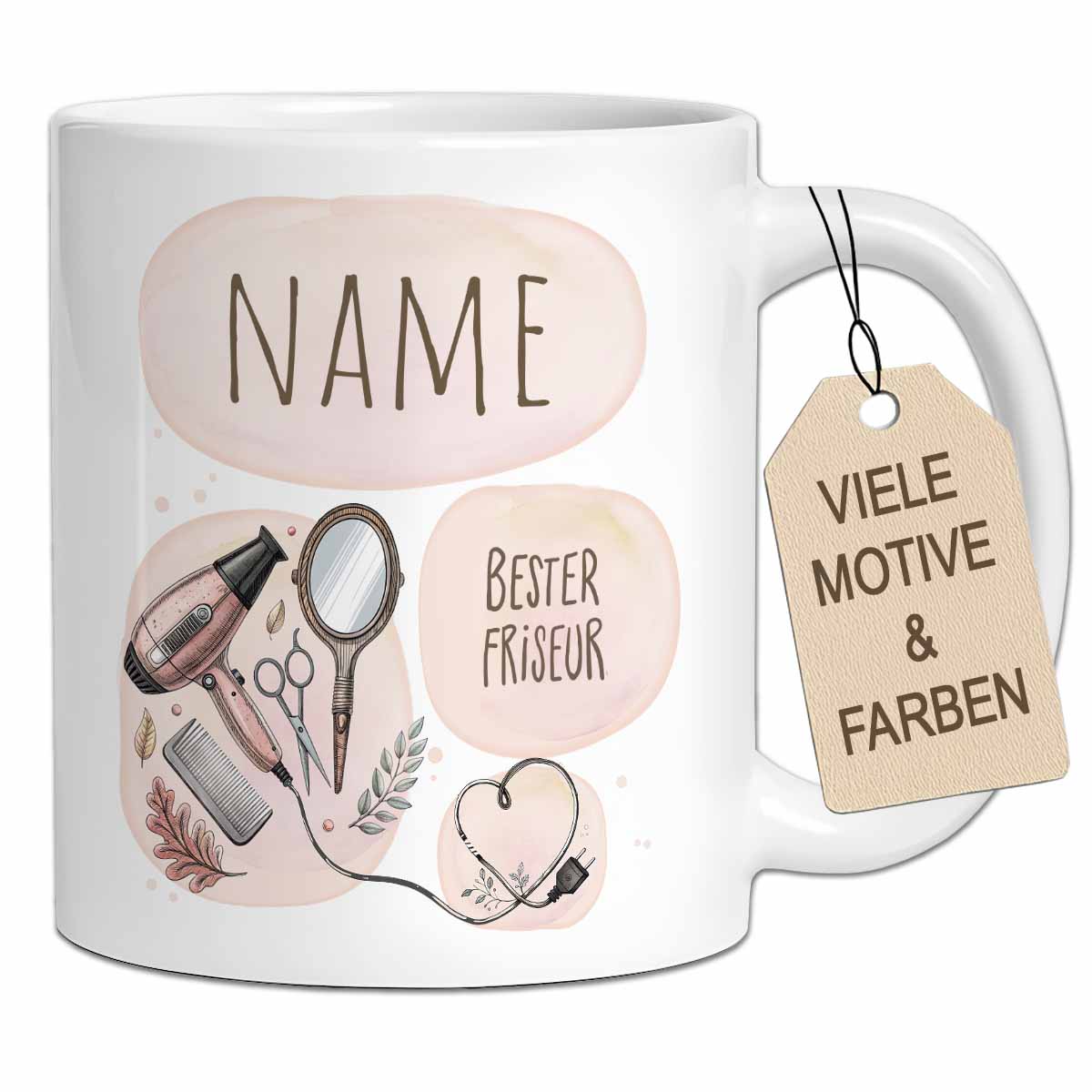 Die "Beste..." Tasse | Personalisiert für Friseurin, Kosmetikerin, Nageldesignerin