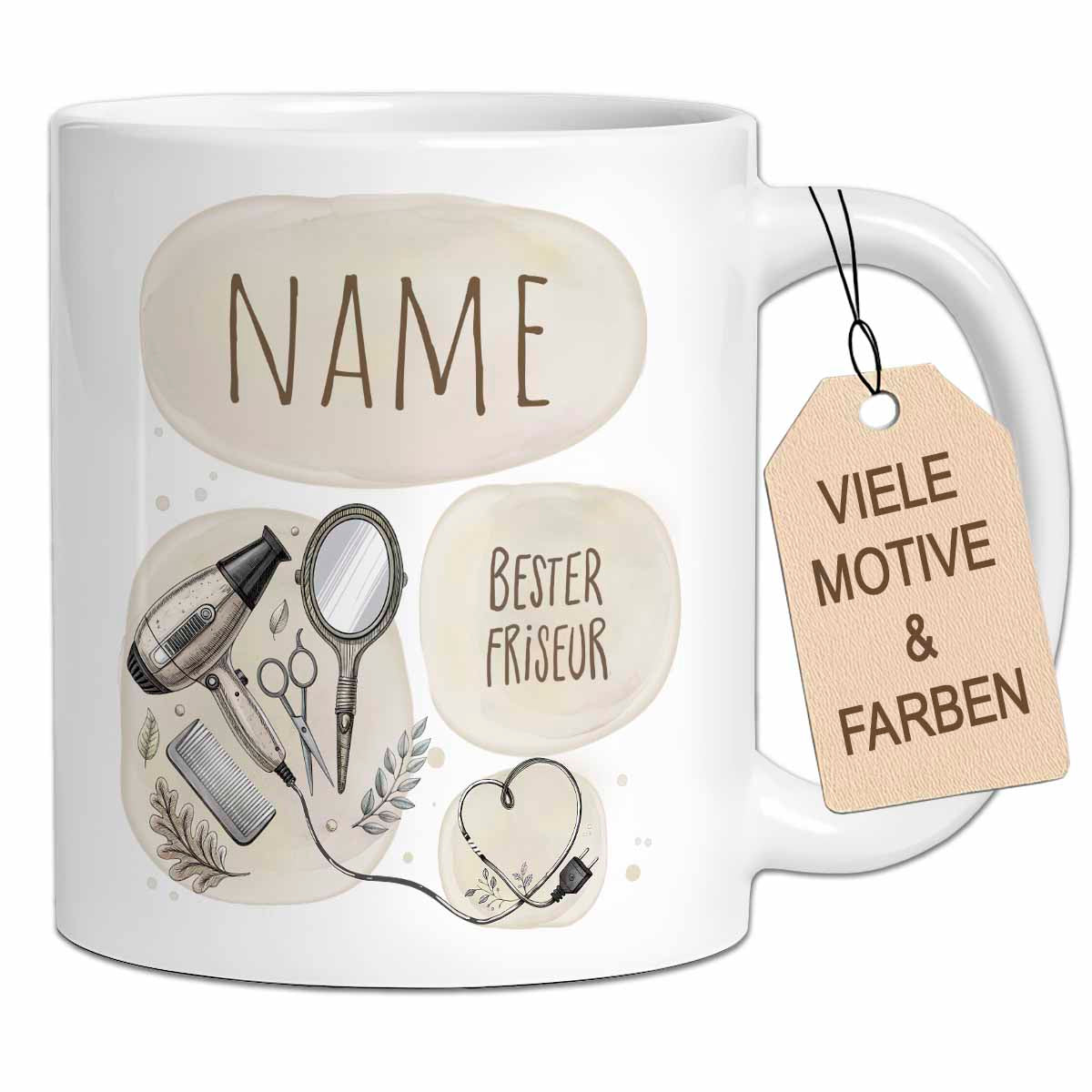 Die "Beste..." Tasse | Personalisiert für Friseurin, Kosmetikerin, Nageldesignerin