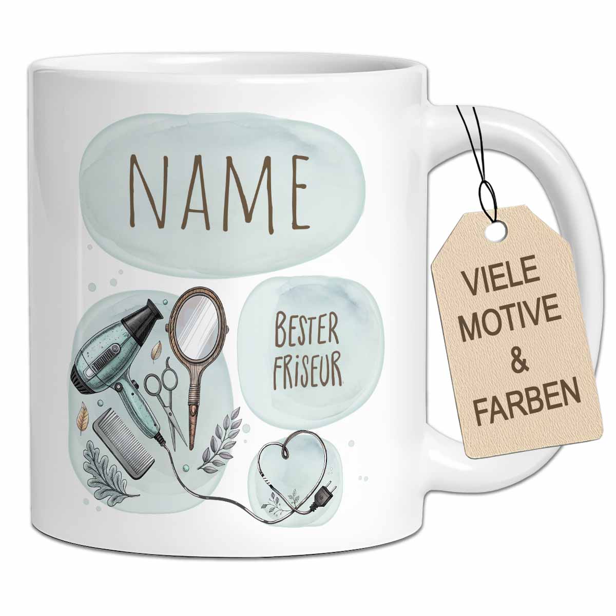 Die "Beste..." Tasse | Personalisiert für Friseurin, Kosmetikerin, Nageldesignerin