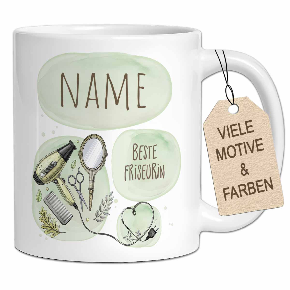 Die "Beste..." Tasse | Personalisiert für Friseurin, Kosmetikerin, Nageldesignerin
