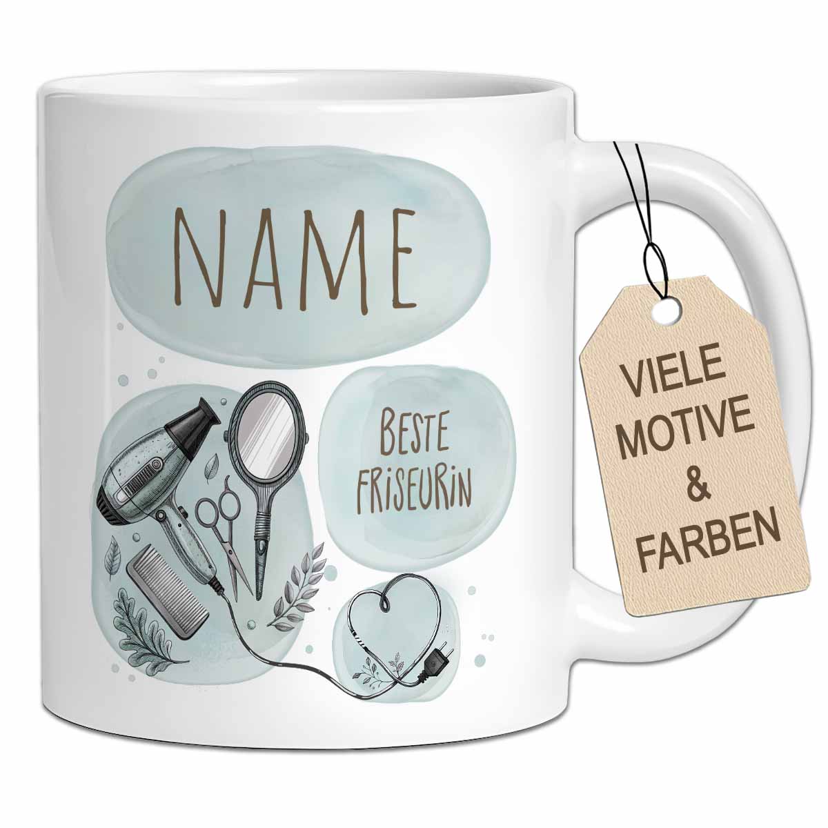 Die "Beste..." Tasse | Personalisiert für Friseurin, Kosmetikerin, Nageldesignerin