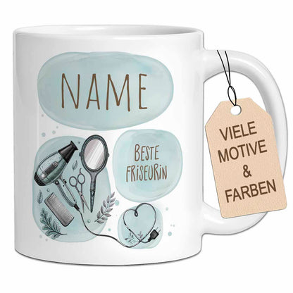 Die "Beste..." Tasse | Personalisiert für Friseurin, Kosmetikerin, Nageldesignerin