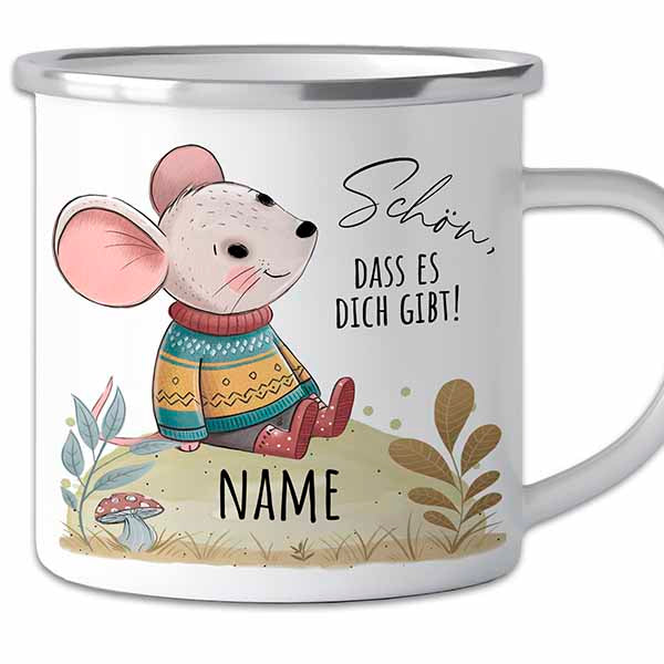 Der persönliche "Best Friend" Becher aus Emaille für Kinder
