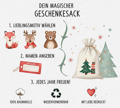Der personalisierte "Weihnachtszauber" Geschenksack