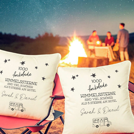Geschenkidee für Camper mit einem personalisierten Kissen