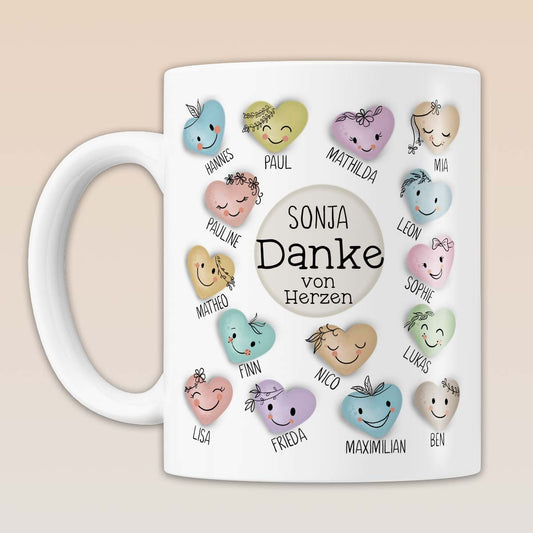 Abschiedsgeschenk Erzieherin Tasse personalisiert - Kita & Schule