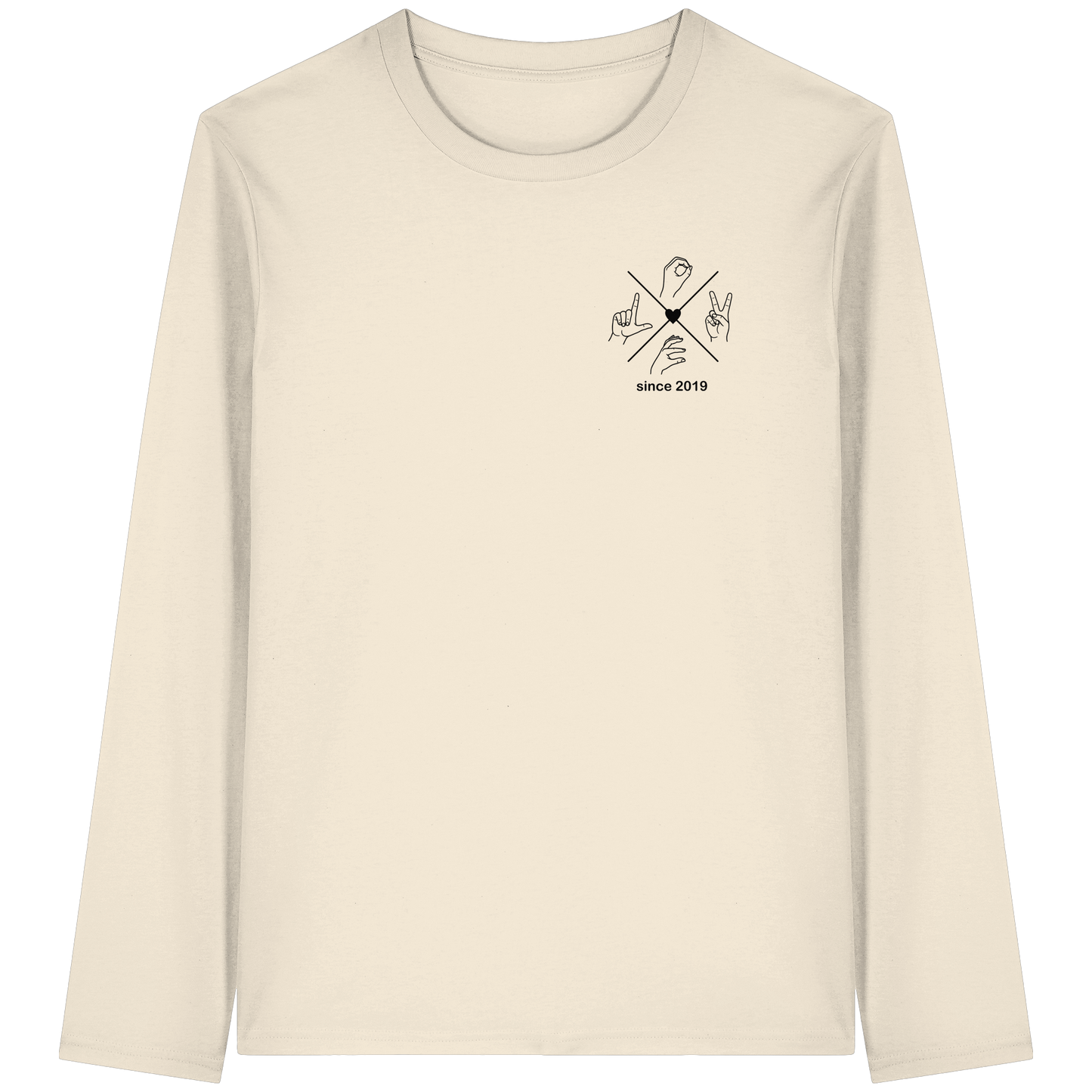 Personalisiertes Partner-Longsleeve Shirt "Compass & Love"