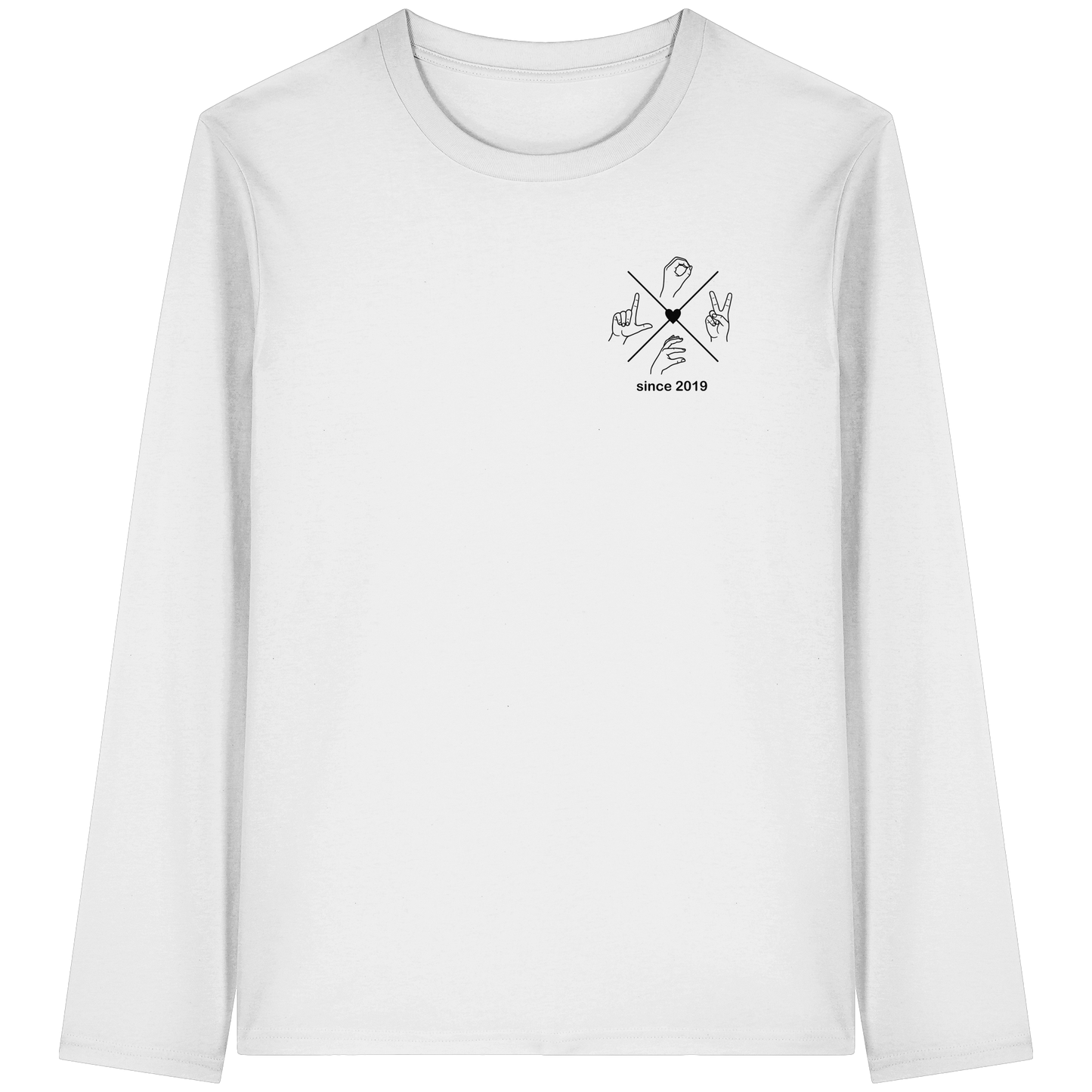 Personalisiertes Partner-Longsleeve Shirt "Compass & Love"