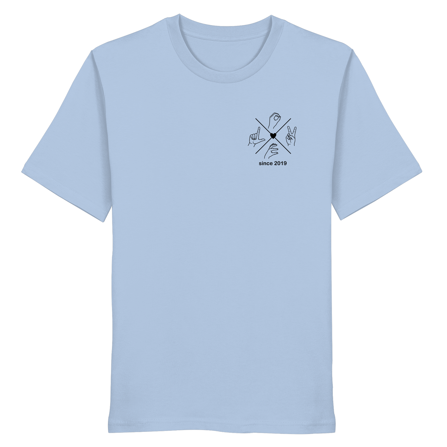 Partnerlook T-Shirt "Compass & Love" | Personalisiert & Bio-Qualität