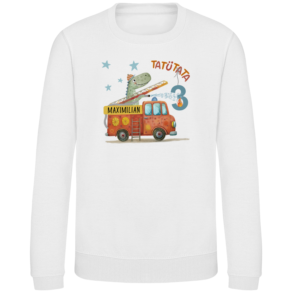 Das "Feuerwehr-Dino" Geburtstags-Shirt | Personalisiert