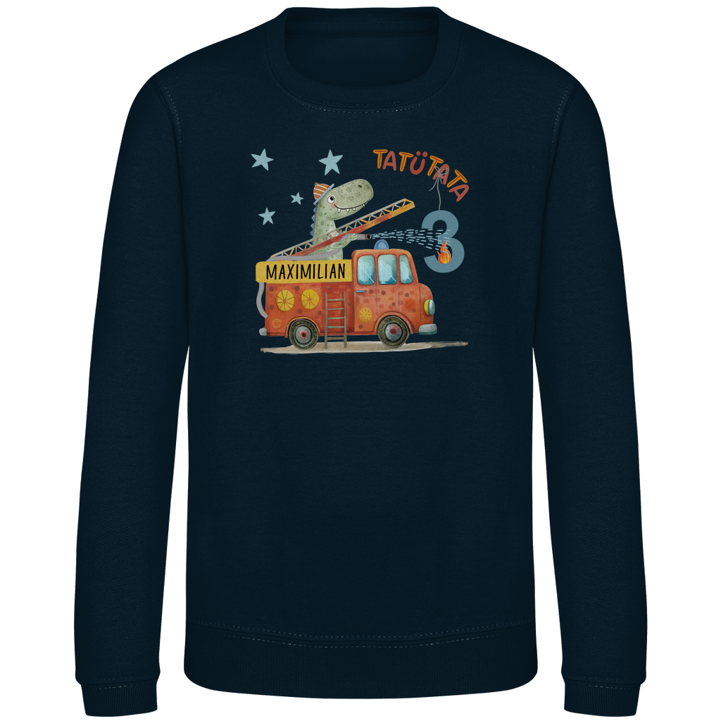 Das "Feuerwehr-Dino" Geburtstags-Shirt | Personalisiert