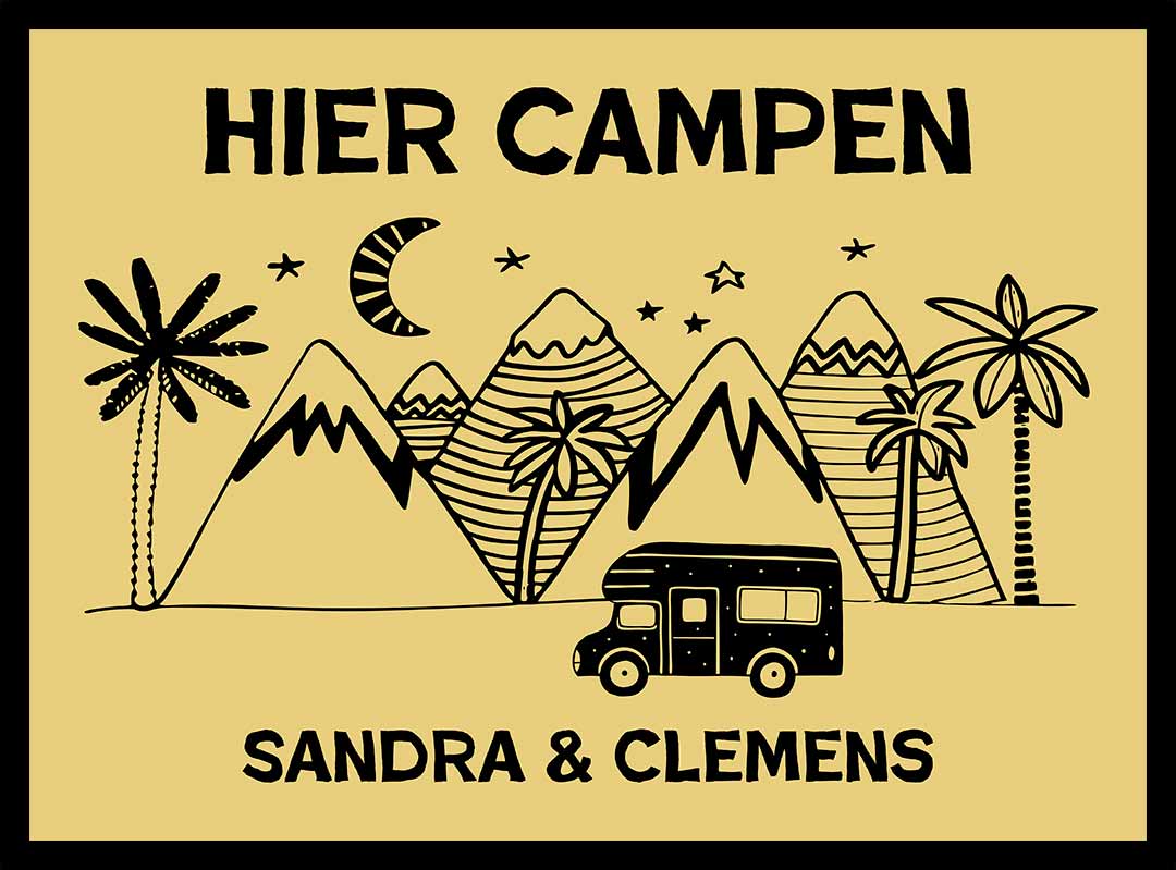 Die personalisierte Camper-Matte | Modern-Minimalistisches Design