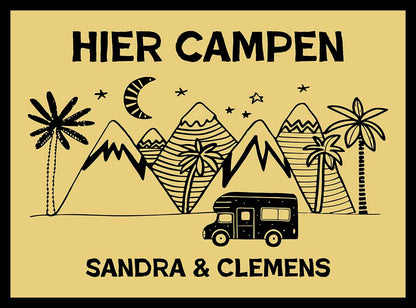 Die personalisierte Camper-Matte | Modern-Minimalistisches Design