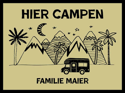 Die personalisierte Camper-Matte | Modern-Minimalistisches Design