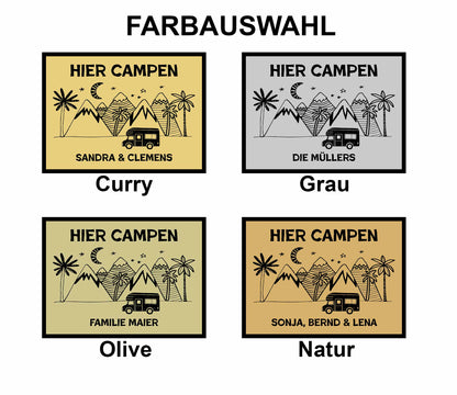 Die personalisierte Camper-Matte | Modern-Minimalistisches Design