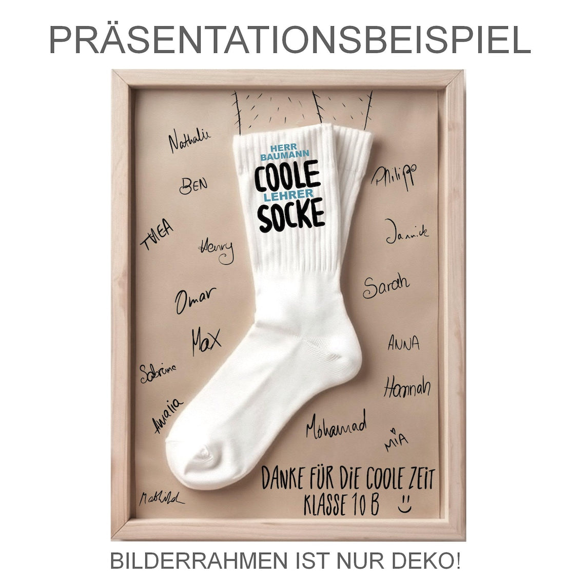 Lustige Coole Lehrer-Socken | Personalisierbares Abschiedsgeschenk für Erzieher & Pädagogen