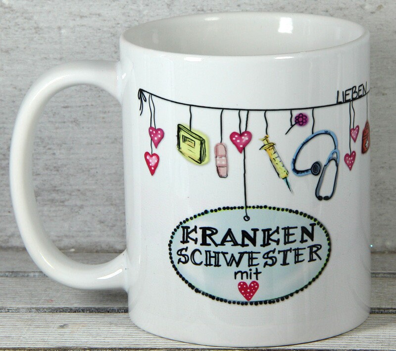 Krankenschwester Dankeschön Geschenk Tasse mit Namen