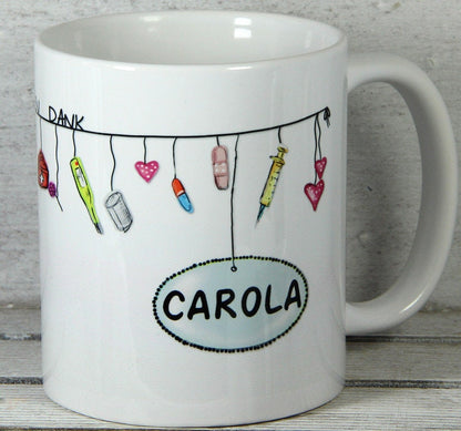 Krankenschwester Dankeschön Geschenk Tasse mit Namen