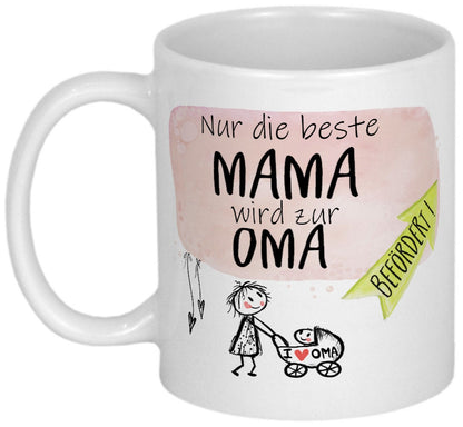 Geschenk für werdende Oma Tasse mit Spruch, Personalisiert