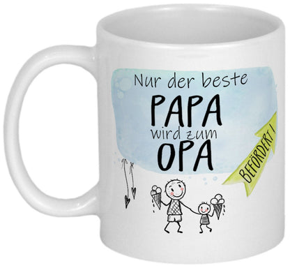 Geschenk für werdenden Opa Tasse mit Spruch, Personalisiert