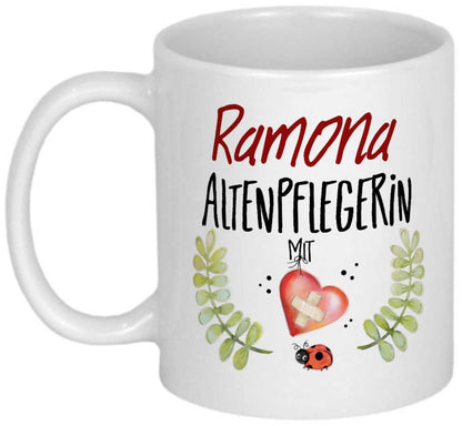 Altenpflegerin Geschenk PERSONALISIERTE Geschenke Tasse Dankeschön Danksagung Betreuung Pflegepersonal