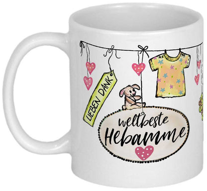 Geschenk Hebamme Danke Tasse Abschiedsgeschenk Spruch kleine Menschen brauchen große Herzen