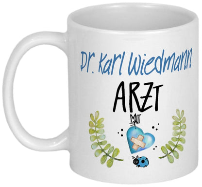 Danksagung Arzt Geschenk PERSONALISIERTE Tasse mit Namen Geschenke für Ärzte Dankeschön Arztgeschenke