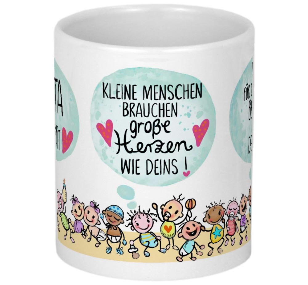 Danke Geschenk Hebamme mit Herz Hebammen Geschenke Tasse mit Namen personalisiert Becher mit Spruch Dankeschön