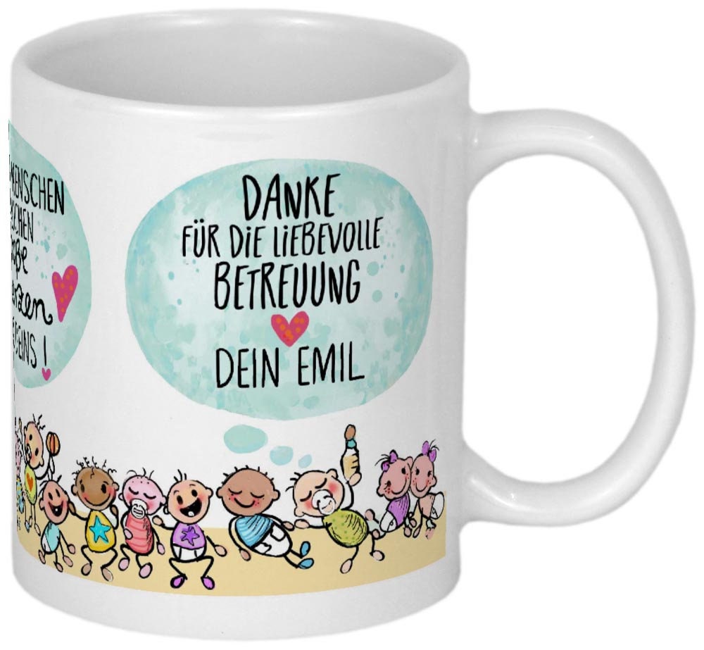 Danke Geschenk Hebamme mit Herz Hebammen Geschenke Tasse mit Namen personalisiert Becher mit Spruch Dankeschön